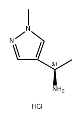 (R)-1-(1-甲基-1H-吡唑-4-基)乙胺盐酸盐,2613299-38-8,结构式