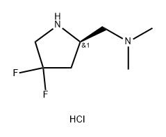 {[(2R)-4,4-difluoropyrrolidin-2-yl]methyl}dimethyla
mine dihydrochloride 结构式