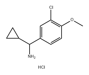 1-(3-chloro-4-methoxyphenyl)-1-cyclopropylmetha
namine hydrochloride,2613381-55-6,结构式