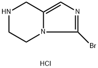 Imidazo[1,5-a]pyrazine, 3-bromo-5,6,7,8-tetrahydro-, hydrochloride (1:2) Structure