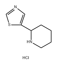 2-(1,3-thiazol-5-yl)piperidine dihydrochloride,2613383-02-9,结构式