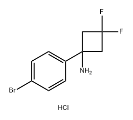 1-(4-bromophenyl)-3,3-difluorocyclobutan-1-amin
e hydrochloride,2613383-18-7,结构式