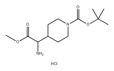 4-(1-AMINO-2-METHOXY-2-氧ETHYL)PIPERIDIN-1-CARBOXYLIC ACID TERT-BUTYL ESTER HCL,2613384-63-5,结构式