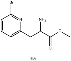 methyl
2-amino-3-(6-bromopyridin-2-yl)propanoate
dihydrobromide 结构式