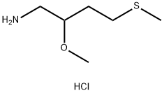 2-methoxy-4-(methylsulfanyl)butan-1-amine
hydrochloride Structure