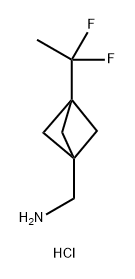 1-[3-(1,1-difluoroethyl)bicyclo[1.1.1]pentan-1-yl]m
ethanamine hydrochloride Struktur