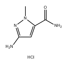 3-amino-1-methyl-1H-pyrazole-5-carboxamide
hydrochloride 结构式