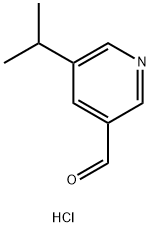 3-Pyridinecarboxaldehyde, 5-(1-methylethyl)-, hydrochloride (1:1) Struktur