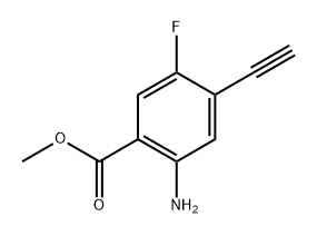 2-氨基-4-乙炔基-5-氟苯甲酸甲酯, 2614025-80-6, 结构式