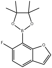 2-(6-氟-1-苯并呋喃-7-基)-4,4,5,5-四甲基-1,3,2-二噁硼戊环, 2614262-12-1, 结构式