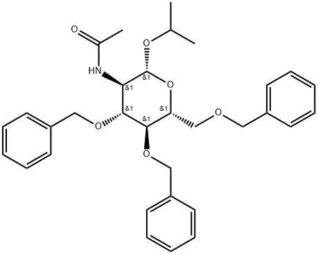 Isopropyl 2-N-acetylamino-3,4,6-tri-O-benzyl-2-deoxy-β-D-glucopyranoside|