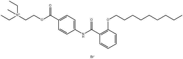 Ethanaminium, N,N-diethyl-N-methyl-2-[[4-[[2-(nonyloxy)benzoyl]amino]benzoyl]oxy]-, bromide (1:1) Structure