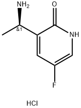 2(1H)-Pyridinone, 3-[(1R)-1-aminoethyl]-5-fluoro-, hydrochloride (1:1) Struktur