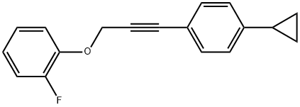 1-3-(4-Cyclopropylphenyl)-2-propyn-1-yloxy-2-fluorobenzene 结构式