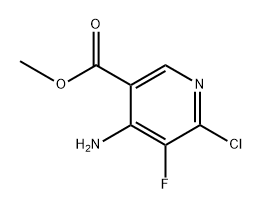 4-氨基-6-氯-5-氟烟酸甲酯, 2621932-27-0, 结构式