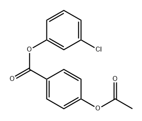 Benzoic acid, p-hydroxy-, m-chlorophenyl ester, acetate, polyesters Structure