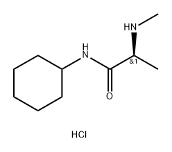 (2S)-N-cyclohexyl-2-(methylamino)propanamide hydrochloride 结构式