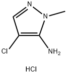 1H-吡唑-5-胺,4-氯-1-甲基-盐酸盐(1:1), 2624130-21-6, 结构式