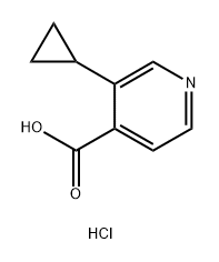 4-Pyridinecarboxylic acid, 3-cyclopropyl-, hydrochloride (1:1) Struktur
