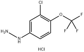 3-chloro-4-(trifluoromethoxy)phenyl]hydrazine hydrochloride 结构式