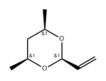 2α-エテニル-4α,6α-ジメチル-1,3-ジオキサン 化学構造式