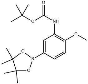 262433-23-8 tert-butyl (2-methoxy-5-(4,4,5,5-tetramethyl-1,3,2-dioxaborolan-2-yl)phenyl)carbamate