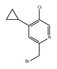 2-(bromomethyl)-5-chloro-4-cyclopropylpyridine 结构式