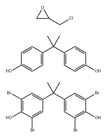 Phenol, 4,4-(1-methylethylidene)bis2,6-dibromo-, polymer with (chloromethyl)oxirane and 4,4-(1-methylethylidene)bisphenol Struktur
