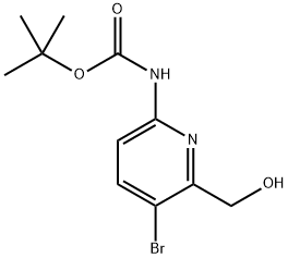 (5-溴-6-(羟甲基)吡啶-2-基)氨基甲酸叔丁酯,2628348-90-1,结构式