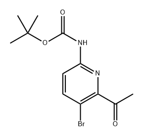 tert-Butyl (6-acetyl-5-bromopyridin-2-yl)carbamate Structure