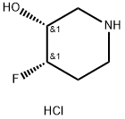 3-Piperidinol, 4-fluoro-, hydrochloride (1:1), (3R,4S)- Struktur