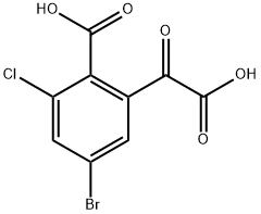 Benzeneacetic acid, 5-bromo-2-carboxy-3-chloro-α-oxo- Structure