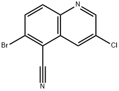 6-Bromo-3-chloroquinoline-5-carbonitrile Struktur