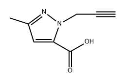 5-methyl-2-prop-2-ynyl-pyrazole-3-carboxylic acid Structure