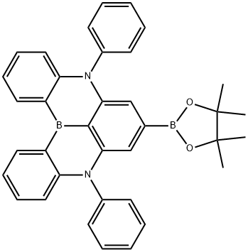 5,9-diphenyl-7-(4,4,5,5-tetramethyl-1,3,2-dioxaborolan-2-yl)-5,9-dihydro-5,9-diaza-13b-boranaphtho[3,2,1-de]anthracene 化学構造式