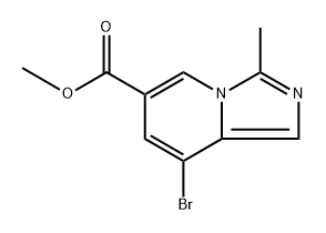 Methyl 8-bromo-3-methylimidazo[1,5-a]pyridine-6-carboxylate 化学構造式