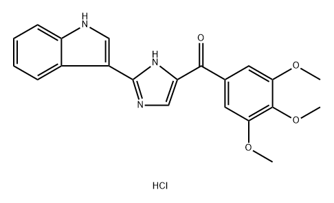 Methanone, [2-(1H-indol-3-yl)-1H-imidazol-5-yl](3,4,5-trimethoxyphenyl)-, hydrochloride (1:1)|