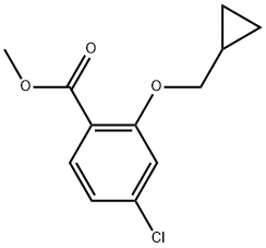 Methyl 4-chloro-2-(cyclopropylmethoxy)benzoate 化学構造式