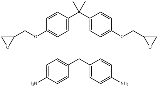 4,4'-亚甲基双苯胺与2,2'-(1-甲基亚乙基)双(4,1-亚苯氧亚甲基)双环氧乙烷的聚合物,26376-58-9,结构式