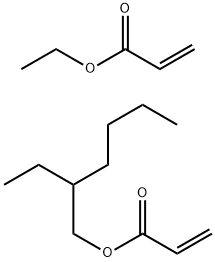 2-丙烯酸乙酯与2-丙烯酸-2-乙基己基酯的聚合物, 26376-86-3, 结构式