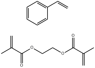 2-甲基-2-丙烯酸-1,2-乙二醇酯与乙烯基苯的聚合物 结构式