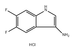 5,6-二氟-1H-吲哚-3-胺盐酸盐, 2639298-03-4, 结构式