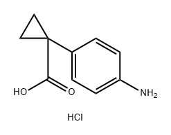1-(4-aminophenyl)cyclopropane-1-carboxylic acid hydrochloride Struktur
