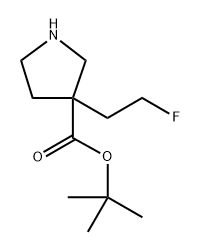 tert-butyl 3-(2-fluoroethyl)pyrrolidine-3-carboxylate Struktur