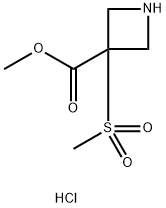 methyl 3-methanesulfonylazetidine-3-carboxylate hydrochloride Struktur