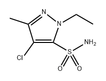 4-chloro-2-ethyl-5-methyl-pyrazole-3-sulfonamide Structure