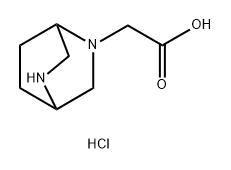 2-{2,5-diazabicyclo[2.2.2]octan-2-yl}acetic acid dihydrochloride 化学構造式