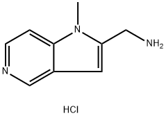 (1-甲基-1H-吡咯并[3,2-C]吡啶-2-基)甲胺二盐酸盐 结构式