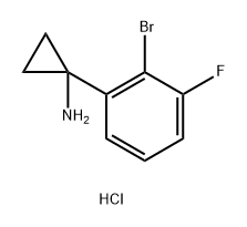 1-(2-bromo-3-fluorophenyl)cyclopropan-1-amine hydrochloride 结构式