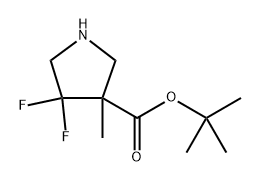 tert-butyl 4,4-difluoro-3-methyl-pyrrolidine-3-carboxylate,2639426-77-8,结构式